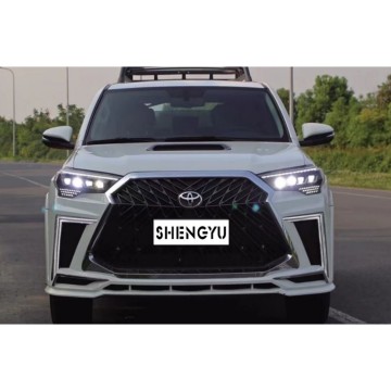 Body Kit für Toyota 4Runner 2010-2021 einschließlich vorderer und hinterer Stoßstange, Kühlergrill, Autolampen, Kapuze - kompatibel mit Lexus "Wenn Sie einen präziseren Titel benötigen Lexus
