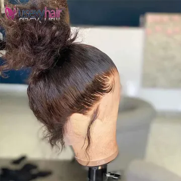 Natural color virgin cuticle aligned hair 360 lace frontal wigs vendor full lace human hair wig with baby hair