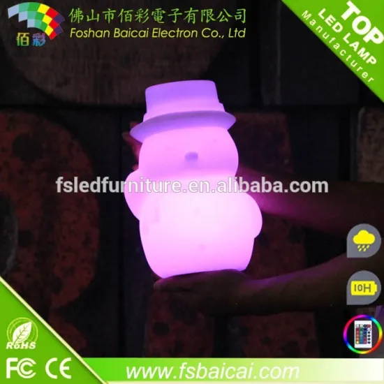 Remote control battery glow led table light/led table lamp for bedroom/RGB color changing