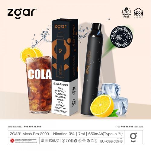 Zgar Pen desechable vape al por mayor 2000 bocanadas