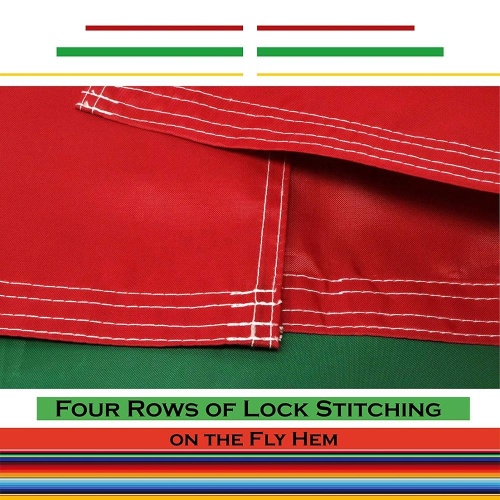 national countries mexico flag with brass grommets