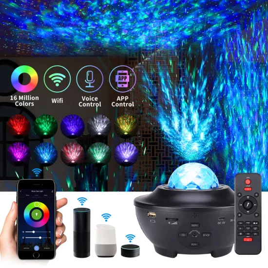 Music Starry Projector Galaxy Projector Night Light Projector With Bluetooth Music Speaker With Alexa Google Home Fall-Resistant