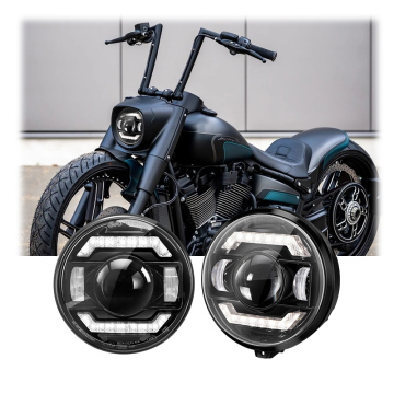 12V LED Motorcycle Headlight - Bright White Auxiliary Spotlight Lamp for HARLEY