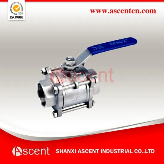 Stainless Steel Threaded type three piece Ball Valve