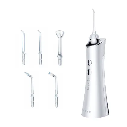 USB Rechargeable Water Jet Floss Toothpick - 5 Jet Tips, 150ml, Portable Dental Flosser