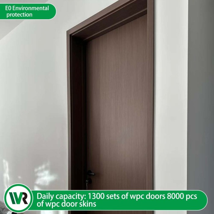 Pintu Kulit WPC Bijian Kayu Moden