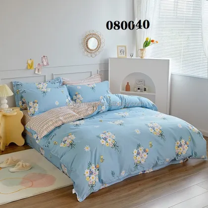 Cotton Home Textile Set - 4 Piece Bed Sheet Set
