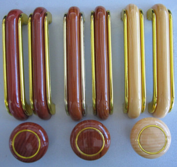 High-Quality Customized Wooden Knobs with Golden Parts