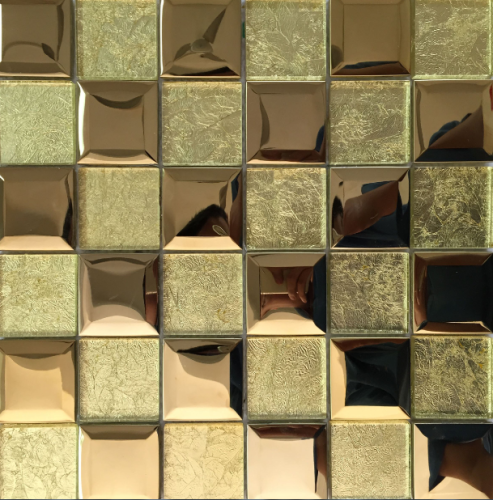 mosaico de vidro dourado de luxo