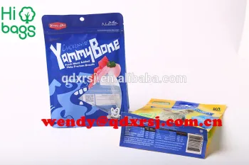 flat bottom pet food plastic heat seal zipper bag