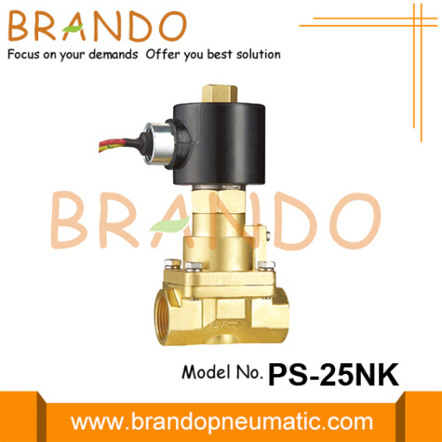 Válvula solenoide de latón de vapor de pistón normalmente abierta de 1 &#39;&#39;
