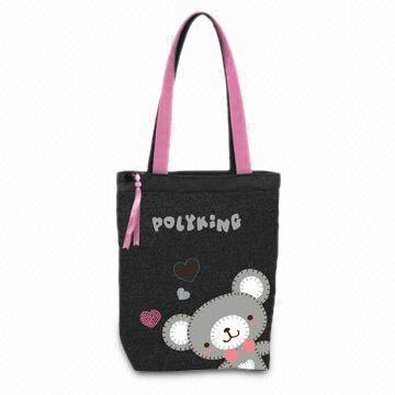Jean Shopping Bag with Main Compartment Closure with T/C Strap, Measures 41 x 15.5 x 38cm
