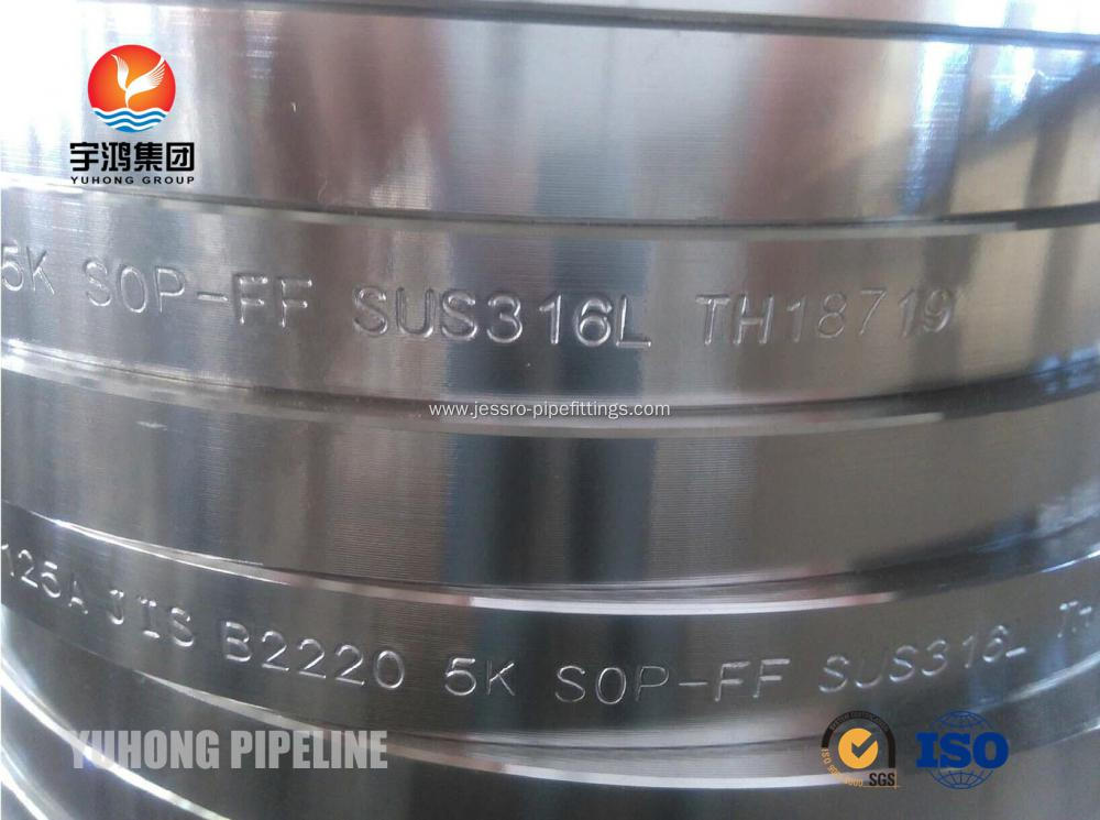 JIS B2220 SOP FF, SOH FF, SUS316L FLANGE , BV MODE II , SHIP BUILDING APPLICATION