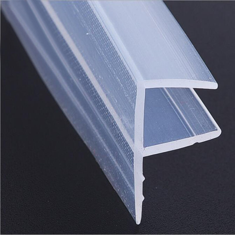 Silicone Rubber 100cm H/F/U/Corner Type Applicable Glass Thickness 6mm Sealing Strip For Frameless Glass Shower Door and Window