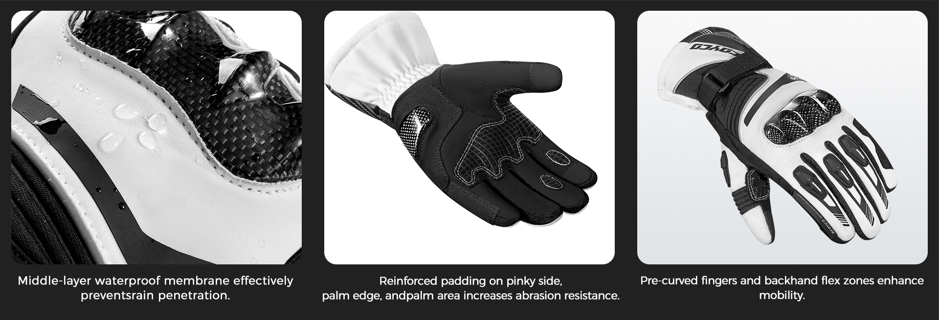 motorcycle gloves with palm slider