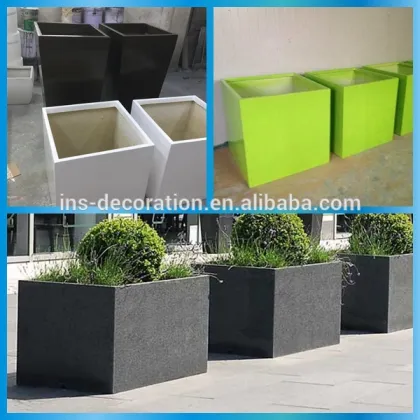 Long rectangular flower pot