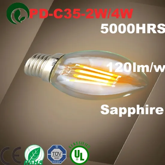 Power Boulder LED 1 Watt 50 Lumen C35T Star Night Candle Light Bulb, 2900K Soft White Light, E12 Small Base