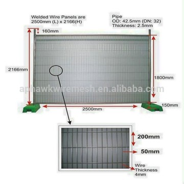hot dipped galvanized temporary wire mesh fence