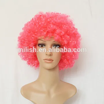 FBW-0193 Party Cheap mega huge natural hot pink afro wig
