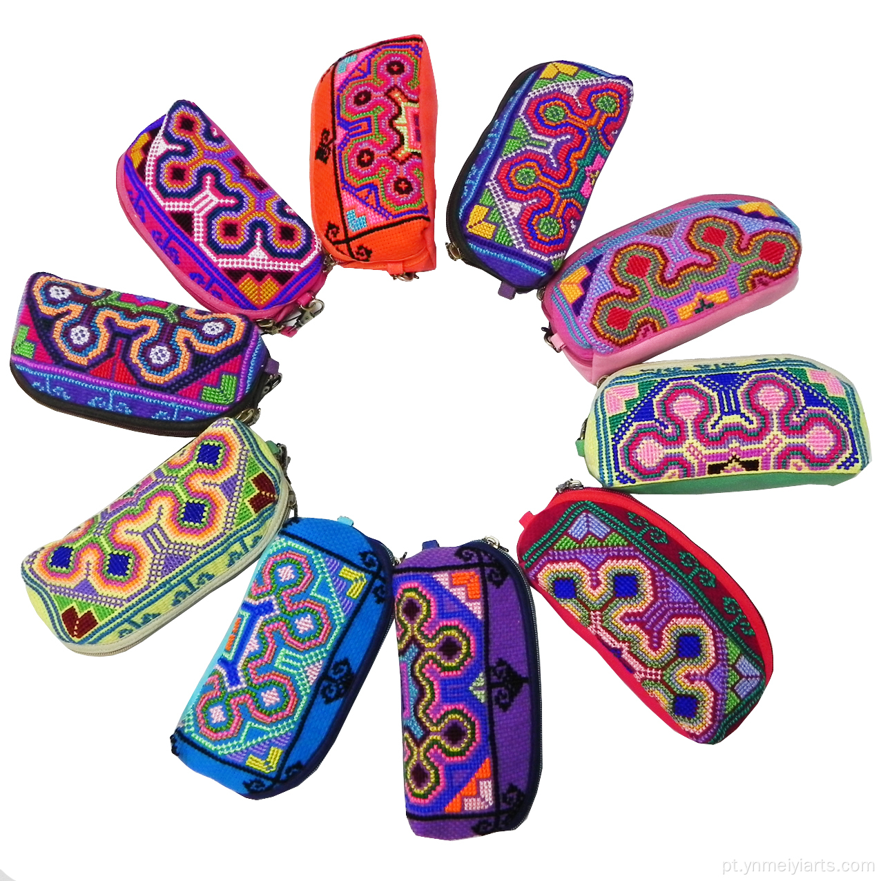 Embreagem de telefone de lona bordada artesanal boêmia Bolsa