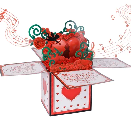 3D Pop Up Anniversary Surprise Box Card