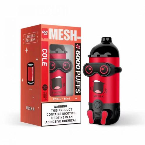 Mesh-K 6000 퍼프 일회용 vape 도매 가격