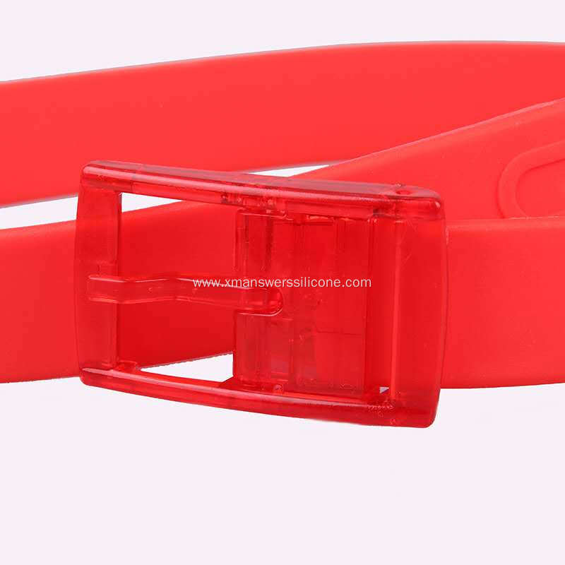 Eco Friendly Plastic Buckle Silicone Belt For Men