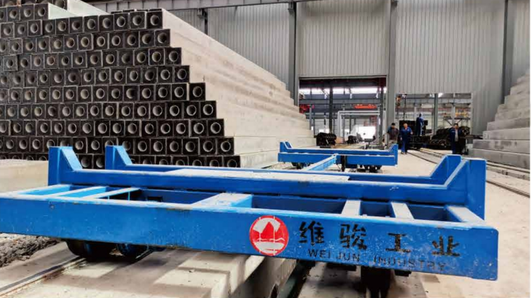 Electric pile driving trolley