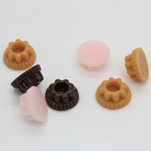 Kawaii Multi Color Chocolate Candy Dessert Shaped Resin Cabochon Flat Back Beads For DIY Craft Decor Beads Charms