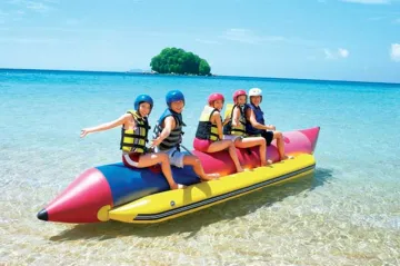 6 passengers Banana Boat aqua inflatable games adults PVC banana boats with 6 seats
