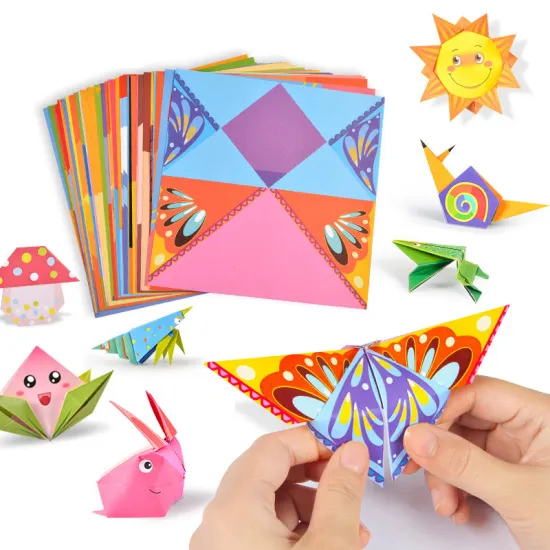 Baby Toys 3D 54Pages Origami Cartoon Animal Book Toy Kids DIY Paper Art Baby Early Learning Education Child handmade Toys Gifts