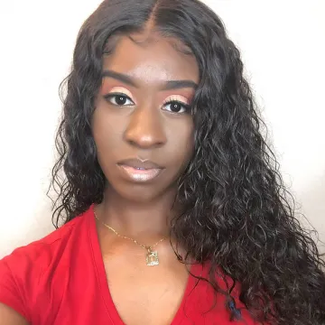 Virgin Cuticle Aligned Brazilian Water Wave Human Hair 13*6 Lace Front Wig For Black Women
