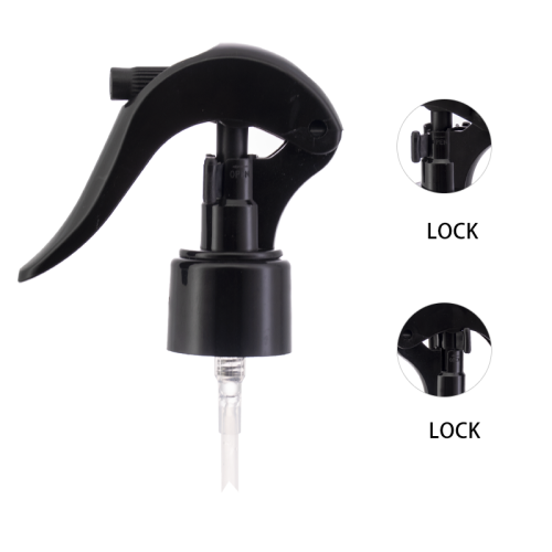 24/410 بخاخة الزناد الصغيرة باللون الأسود مع قفل مشبك السفينة