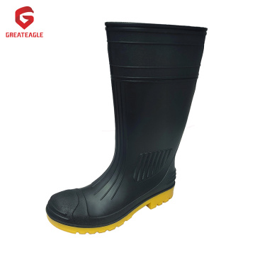Stivali di gomma da pioggia di sicurezza in PVC all&#39;ingrosso
