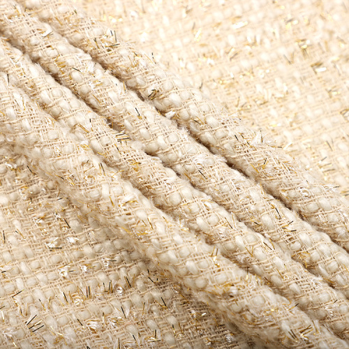 Baffuto jacquard color oro crema