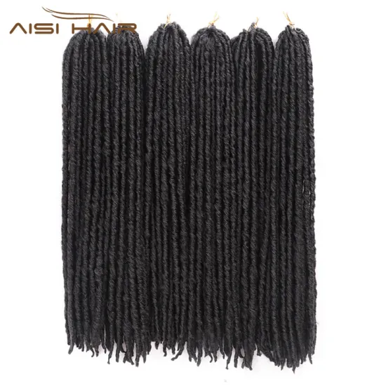 Aisi Hair 16 Inch Dreadlocks Crochet Braids Soft Goddess Faux Locs Crochet Hair Synthetic Braiding Hair 20 Inch Dreadlocks Braid