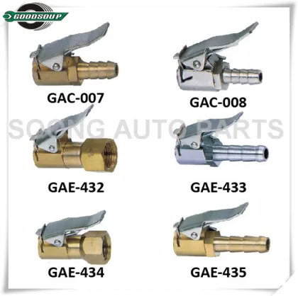 Tire Chuck, Air Chuck, Brass body tire chuck with clip