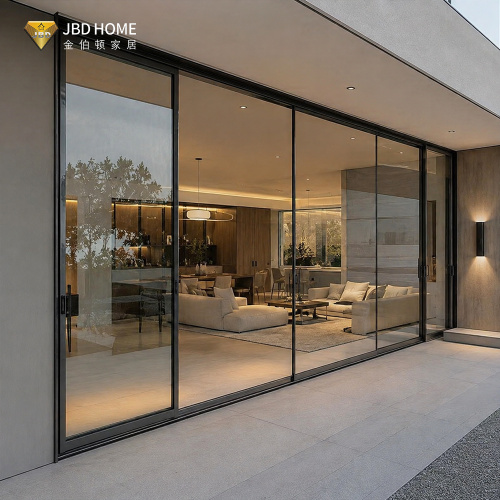 Porta deslizante de pátio de alumínio com moldura fina NFRC com vidro Low E | JBDHOME