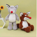 Jouet en peluche de renard brun gris