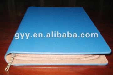 YO binding leather notebook with zip closure 2012