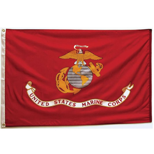 US Polyester Grommets Marines Flag