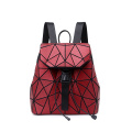 Mochila de couro PU de tecido geométrico