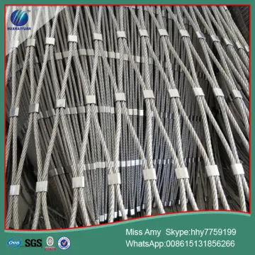 stainless steel rope netting woven wire rope zoo mesh