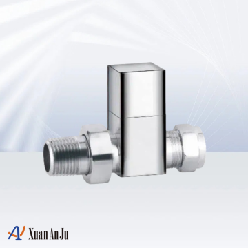 Chrome-Plated Straight Double-Way Radiator Valve