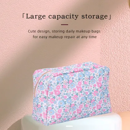 Metal zipper makeup bags