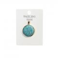 Craft Turquoise Howlite Gemstone Pendants Jewelry Marking
