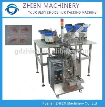 Screw and nails counting and packing machine