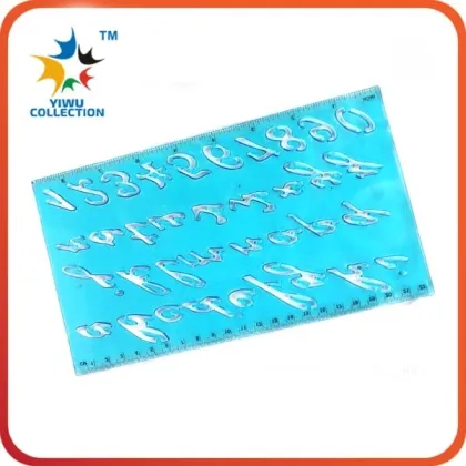 brand plastic drawing digital alphabet stencil ruler