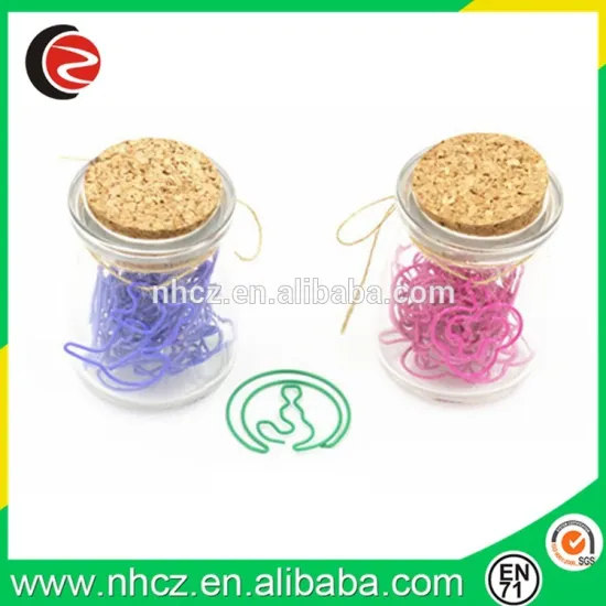 Shape Paper Clip in Cork Glass