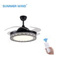 Woderful design black color ceiling fan light